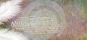 Angelic Abundance Word Cloud Banner