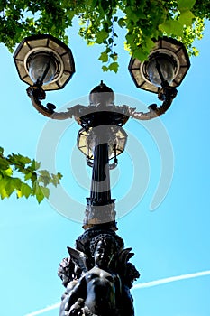 Angelic lamp post in central London