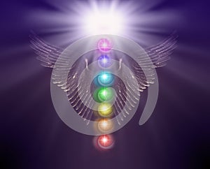 Angelic Sacred Healing Chakras Background