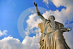 Angelic victory statue