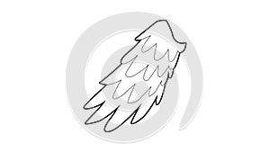 Angelic wing icon animation