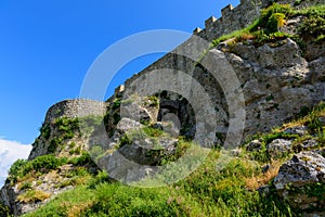 Angelokastro castle ruins. photo