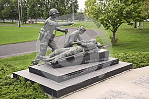 Angels of caring statue Soldiers Field Veterans Memorial