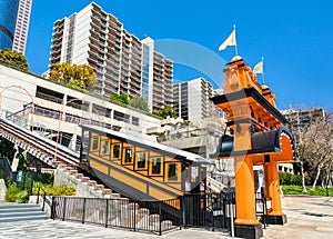 Angels Flight, a funicular railway in Downtown Los Angeles, California photo