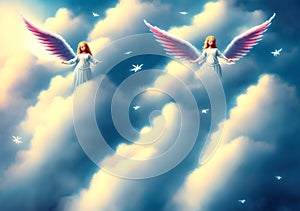 Angels, Generative AI Illustration