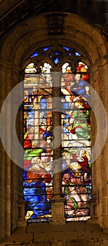 Angels Nobles Stained Glass Salamanca New Cathedral Spain