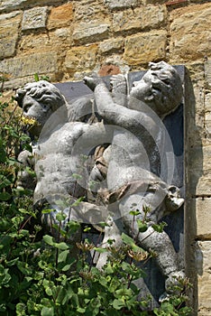 Angels sculpture in Hever Castle Garden, England