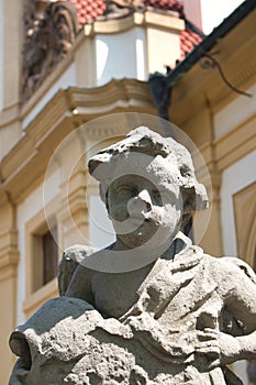 Angels statue in detail at Loreto Prague.