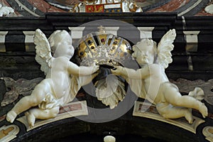 Angels, statue on the main altar at the Church of the Assumption of the Virgin Mary in Remete, Zagreb