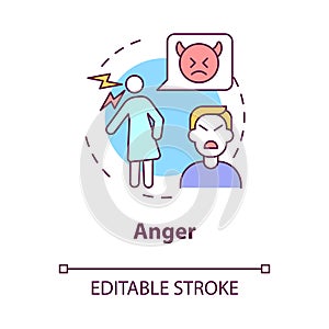 Anger concept icon