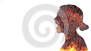 anger expression rage frustration mad woman fire