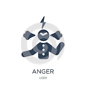 anger icon in trendy design style. anger icon isolated on white background. anger vector icon simple and modern flat symbol for