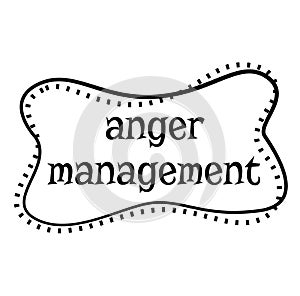 ANGER MANAGEMENT stamp on white background