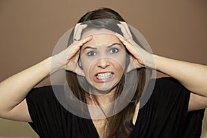 Anger on the woman`s face