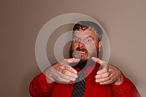 Angered man trying to choke someone