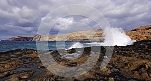 Angered waters of the coast of Gran Canaria