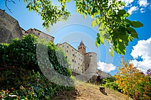 Anghiari, Italy. View of the medieval town.