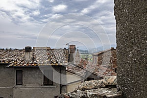 Anghiari`s Medieval Charm: Exploring the Rainy Streets of the Historic Center