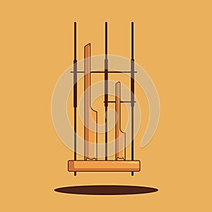 Angklung Vector Illustration. Musical Instrument Concept. Flat Cartoon photo