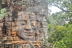 Angkor Bayon face Siem Reap, Cambodia.