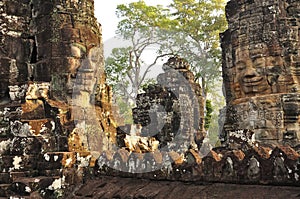 Angkor, Cambodia. Khmer Bayon temple