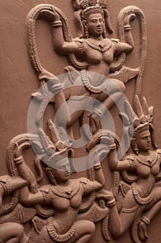 angkor style replica decorative wall carvings in cambodia