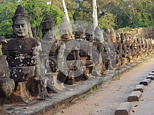 Angkor Thom Mythic Statues