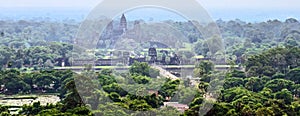 Angkor Wat aerial view, Siem Reap, Cambodia.