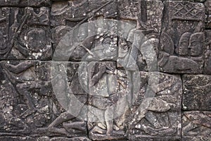 Angkor wat. Art detail on the stone