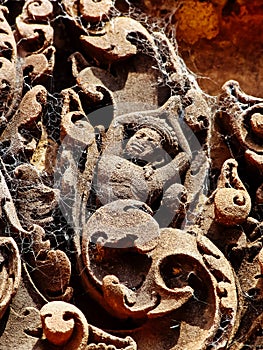 Angkor Wat - Beautiful carvings, bas reliefs of Banteay Srei Temple