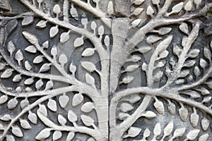 Angkor Wat Bodhi Tree Close-Up Relief