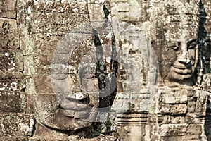 Angkor Wat Cambodia. Bayon temple in Angkor Thom