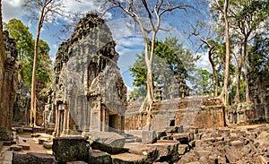 Angkor Wat Cambodia. Ta Prohm Khmer ancient Buddhist temple.