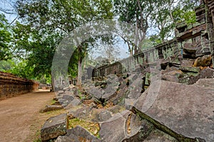 Angkor Wat Cambodia. Ta Prohm Khmer ancient Buddhist temple.