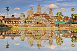 Angkor Wat and reflecting pool, Siem Reap, Cambodia