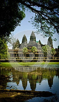 Angkor Wat with reflections