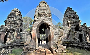 Angkor wat ruins, art, and temples at Siem Reap, Cambodia