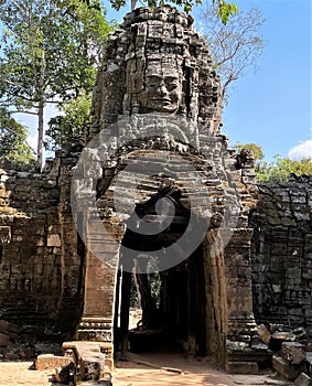 Angkor wat ruins, art, and temples at Siem Reap, Cambodia