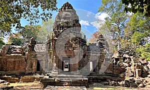 Angkor wat ruins, art, and temples at Siem Reap, Cambodia