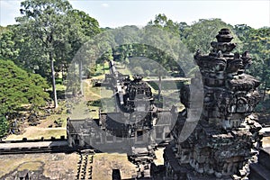 Angkor wat ruins, art, and temples at Siem Reap, Cambodia