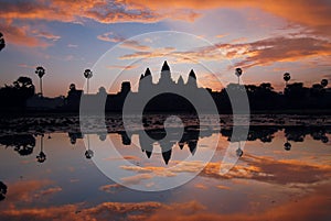 Angkor Wat at sunrise.