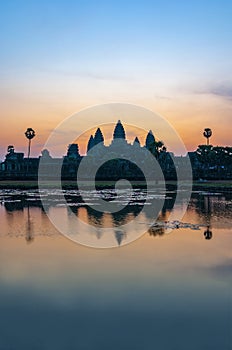 Angkor Wat Sunrise Reflection, Cambodia
