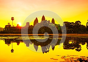 Angkor Wat sunrise at Siem Reap. Cambodia