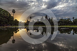 Angkor wat temple at dawn