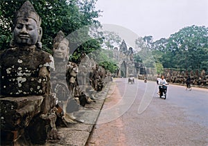 Angkor wat temple gate camobodia