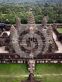 Angkor Wat Temple in Siem Reap, Cambodia, Aerial View