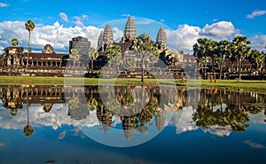 Angkor Wat Temple, Siem reap, Cambodia. Reflection in the lake