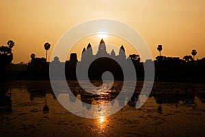 Angkor Wat Temple at Sunrise.