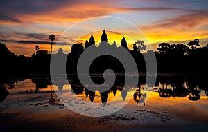 Angkor Wat Temple at sunrise, Siem reap, Cambodia photo