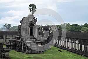 Angkor Wat. tourist attraction ancient buddhist khmer temple in Siem Reap, Cambodia